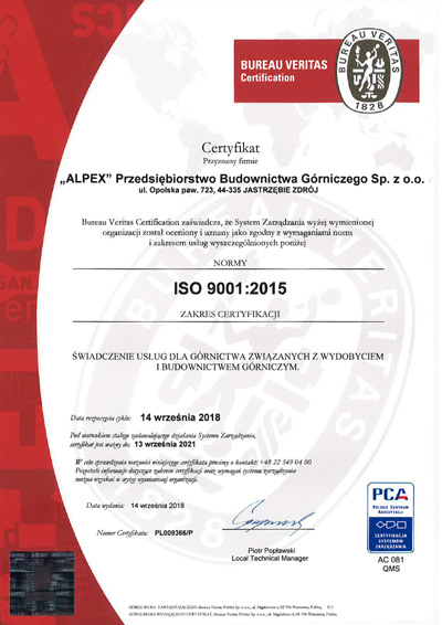 certyfikat iso